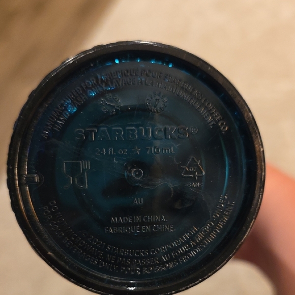 (J19) Starbucks Dark Green Tumbler 24 Oz. - Picture 4 of 5